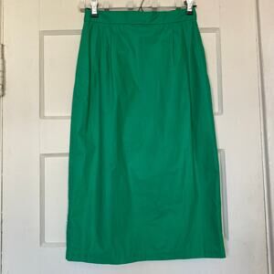Vintage Ungaro Ter Kelly Green Pencil Skirt Zip Closure Pockets Colorful Block